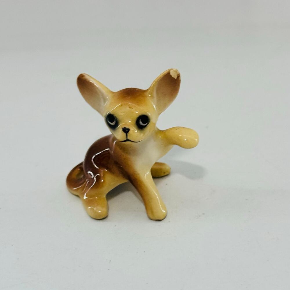 Tiny Vintage Ceramic MCM Dog Animal Miniature Japan - Picture 2 of 5
